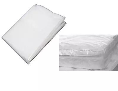 Durable Mattress Cover Protective Plastic Storage Bed Bags 3FT/4FT/4FT6/5FT/6FT • £3.95