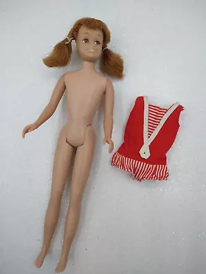 Vintage Mattel Straight Legs Titian Hair Scooter Doll Marked Japan • $15