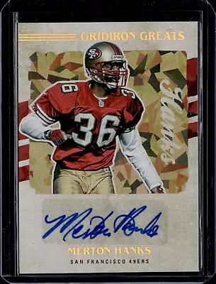 Merton Hanks  - 2022 Donruss Football Gridiron Greats Auto #GG94 - 49ers • $0.99