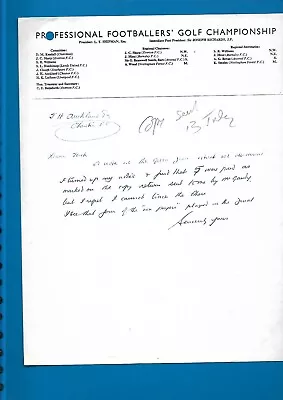 £3 • Buy Chester (City) FC -  Pro Footballers Golf Competition Correspondence 1960s
