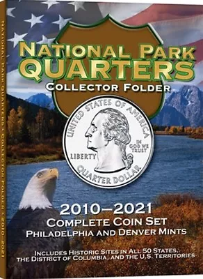 National Parks Deluxe Quarter Folder Album 2010-2021 Philadelphia Denver Whitman • $14.95