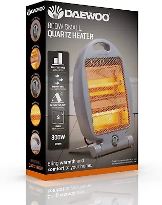 £15.99 • Buy DAEWOO Halogen Heater Electric Premium Portable Quartz Instant Heat Home Office