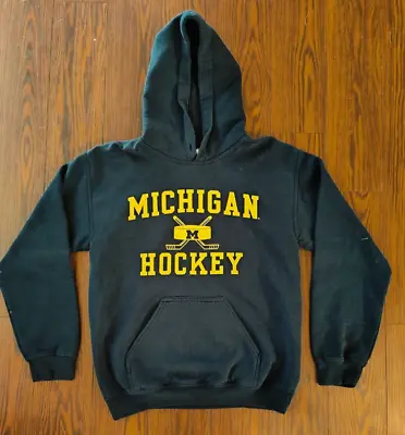 Michigan Wolverines NCAA Hockey - Cotton Hoodie Sweatshirt Pullover - Mens Small • $29.99