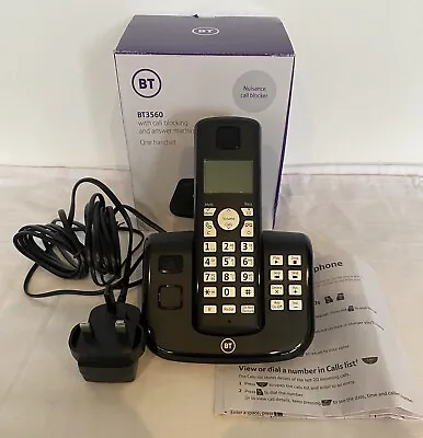 BT3560 Single Digital Cordless Landline Telephone & Answering Machine / Boxed • £17.95