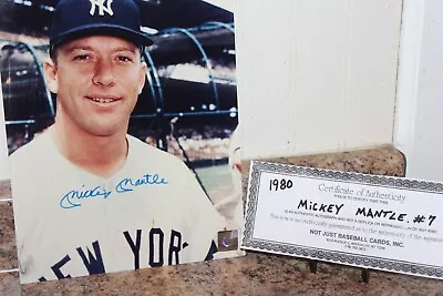 New York Yankees Mickey Mantle #7 8x10 Eight By Ten Color Photo Autograph • $65