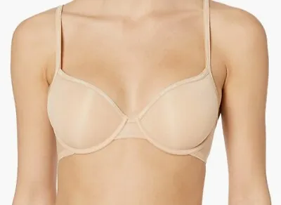 Calvin Klein Pale Pink Monogrammed Logo Sheer Bra 32D New With Tags • £6