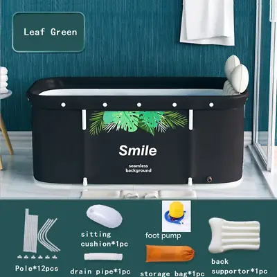 USA Portable Bathtub Foldable Soaking Bath Tub For Adults Home Spa Hot Ice Bath • $65.99