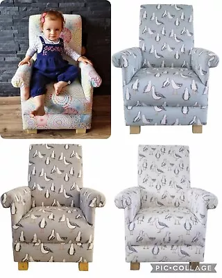 Kids Chairs Clarke Seagulls Laridae Fabric Children's Armchairs Gulls Birds New • £119.95