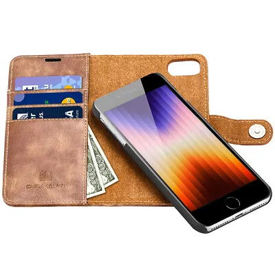 $31.34 • Buy Leather Flip Detachable 2 In 1 Folio Book Kickstand Wallet For IPhone 13 12 SE3