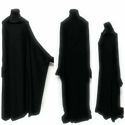 2 Piece Set Burqa Hijab Jilbab Islam OverHead Jalabiya Khimar Vail Niqab • £23.99