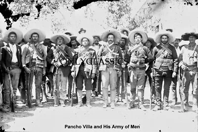 Pancho Villa & His Army Of Men Mexican Revolution 8x12 Photo Loaded Guns Rifles  • $13.99