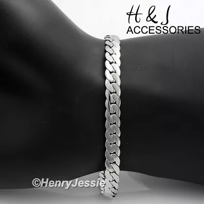 7 -11 MEN Stainless Steel 6mm Silver Miami Cuban Curb Link Chain Bracelet*B155 • $11.99