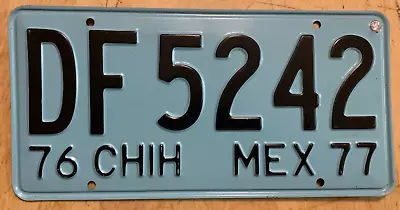 1980 1981 Front Chihuahua Chih  Mexico Mexican License Plate   Df 5242   • $20.99