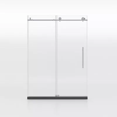 Frameless Shower Door Single Sliding Glass Panel Chrome 60  X 76  Shower Door US • $902.49