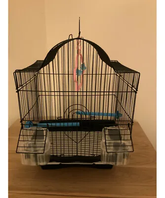 £10.99 • Buy Shaped Top Bird Cage, Parrot Cage, Parakeet Cage 43CM X 29CM Budgie Canary Black