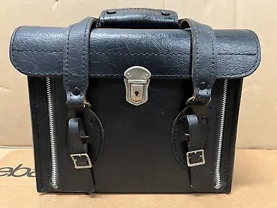 Vintage Black Leather SLR Film Camera Hard Bag Case Made In Japan 35mm Large • $64.89