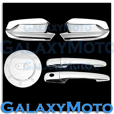 10-13 Ford Mustang Triple Chrome Plated Mirror+2 Door Handle+GAS TANK Cover Trim • $83.95