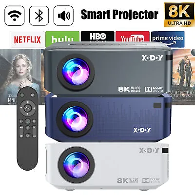 $179.99 • Buy UHD 8K 4K Projector LED Home Theater Cinema Portable Movie Projector Bluetooth