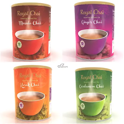 £11.99 • Buy New Royal Chai Instant Tea Masala/Karak/Elaichi/Ginger (Sweet/Unsweet) Tub 400g