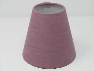 £20.50 • Buy Lampshade Mauve Textured 100% Linen Small Candle Clip Tapered Chandelier 