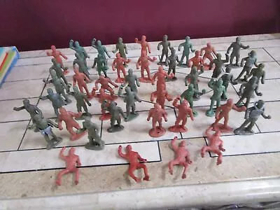 Large Lot Of MPC Vintage Workers Men Figurines Rubber Plastic Toys  • $20