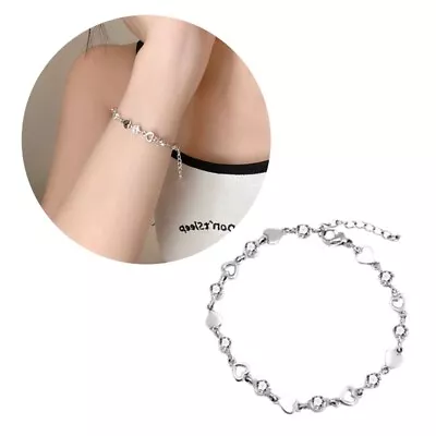 Women Friendship Bracelets Heart Zircon Bangle Zircon Bracelets Alloy Material • £5.30