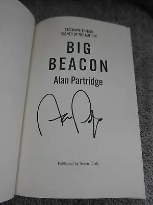 Signed Big Beacon By Alan Partridge 1st First Edition Free P+P Steve Coogan • £7.95