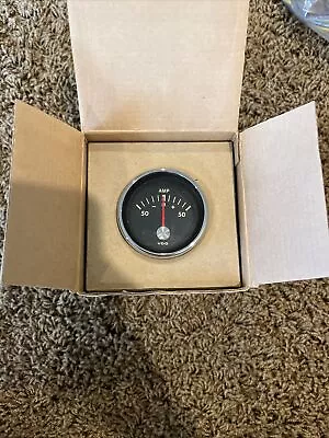 VDO #1912 192-004-1-2 60 MM. Chrome Ammeter Amp Gauge - 50-0-50 AMP • $30