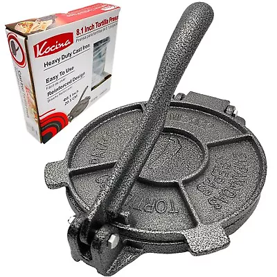 Kocina Tortilla Press 8 Inch Cast Iron Heavy Duty 8 Inch Tortilla Press NEW • $29.99