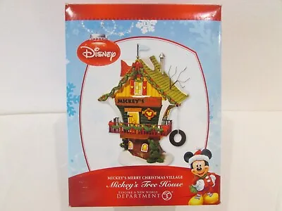 Disney Department 56 Mickey's Tree House Merry Christmas Village 2010 • $225