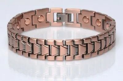 Copper Magnetic Link Bracelet Oxidized Copper Arthritis Pain Relieve Bracelet IV • $15.75