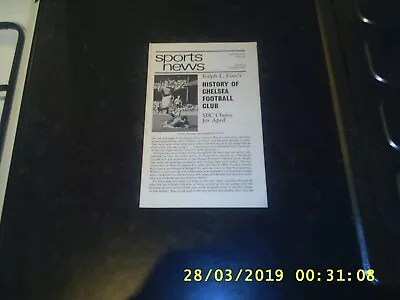 RARE SPORTS NEWS BOOK REVIEW THE HISTORY OF CHELSEA F.C. January/February 1970 • £1.30