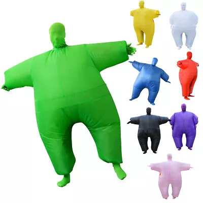 Fancy Dress CostumeFat Suit Costume Fat Chub Sumo Blow Up  Adult Inflatable Suit • £23.39