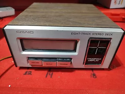 Vintage Craig H240 8-Track Player. Turns On And  Functions.Have No 8trk To Test • $68