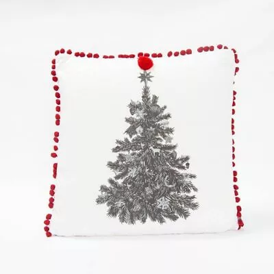 Christmas Tree Jingle Bell Cushions Home Decor Sofa Cover Xmas Pillow Gift • $34.36