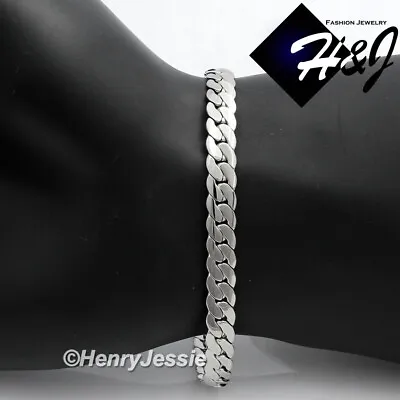 7 -11 MEN Stainless Steel 6mm Silver Miami Cuban Curb Link Chain Bracelet*N155 • $11.99