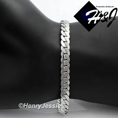 7 -11 MEN Stainless Steel 8mm Silver Miami Cuban Curb Link Chain Bracelet*N155 • $11.99