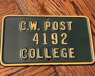 Awesome Rare Vintage CW Post 4192 College University License Plate 6”x3.5” • $79.99