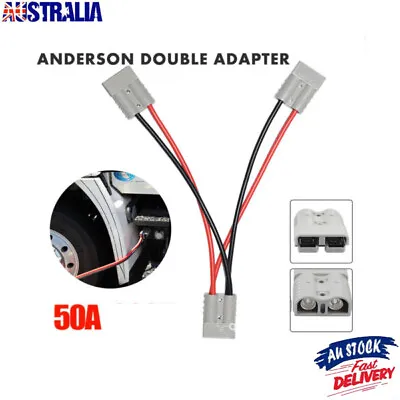 $14.99 • Buy Compatible Anderson Plug Connector Double Y Adaptor 6mm Automotive Cable 50 Amp