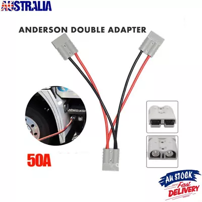$16.59 • Buy Compatible Anderson Plug Connector Double Y Adaptor 6mm Automotive Cable 50 Amp
