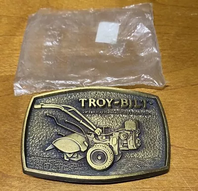 Vintage Cast Bronze TROY BILT Belt Buckle Tiller Rototiller Beautiful Shape • $29.95