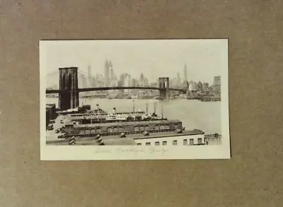 1920's ACROSS BROOKLYN BRIDGE NEW YORK PHOTO POSTCARD! • $4.99