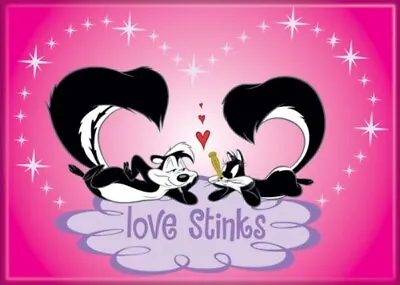 Looney Tunes Pepe Le Pew Love Stinks Image Refrigerator Magnet NEW UNUSED • $4.99