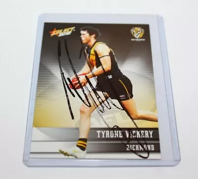 $8 • Buy Tyrone Vickery Signed AFL Trading Card No. 164 Select 2012 Richmond Tigers
