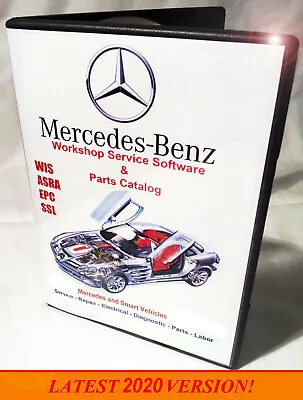 $38.95 • Buy Mercedes / Smart WIS ASRA EPC Workshop Service Shop Repair Manual Latest On USB