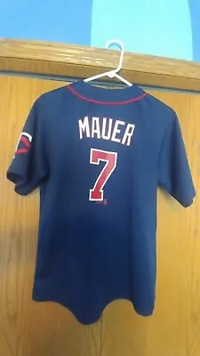 SWEET! Joe Mauer MLB #7 Minnesota Twins Majestic Jersey Youth L 14-16 ⚾🔥⚾😃🇺🇸 • $19.77