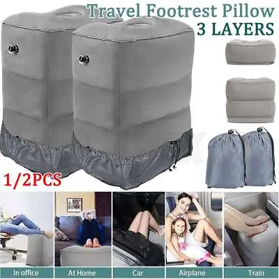 $14.69 • Buy Inflatable Foot Rest Travel Air Pillow Cushion Office Home Leg Footrest Relax AU