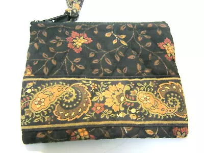 Vera Bradley Small Zippered Coin Purse BLACK WALNUT 5 X 4 EC • $7.95