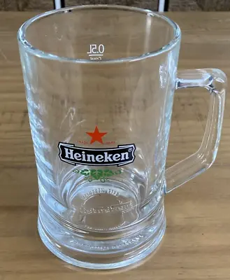 HEINEKEN Red Star .5L Glass Beer Mug Stein • $13.99