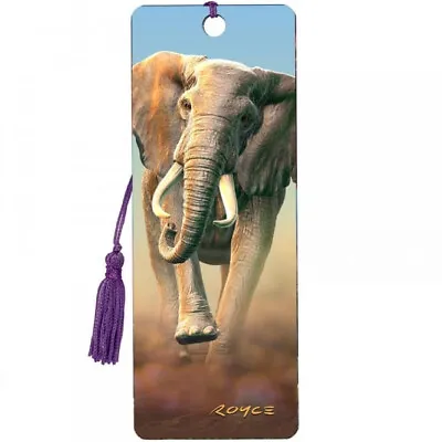 3D Bookmark Charging Elephant Books Animal Lover Gift X Him Her Woman Men Kids • £4.49